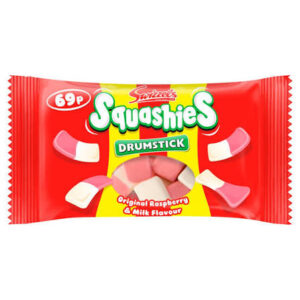 Swizzels UK Squashie Raspberry Drumstick Big Bags 60g 30ct